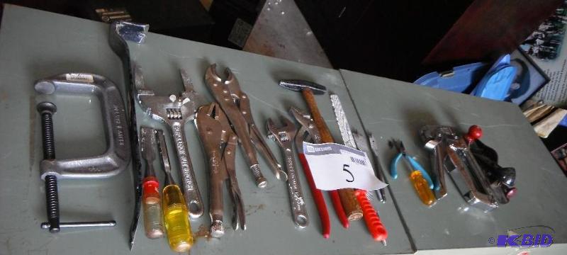 lot 5 image: A Collection of Tools Including   Wrenches  ...