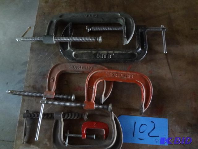 (6) Metal c-clamps...