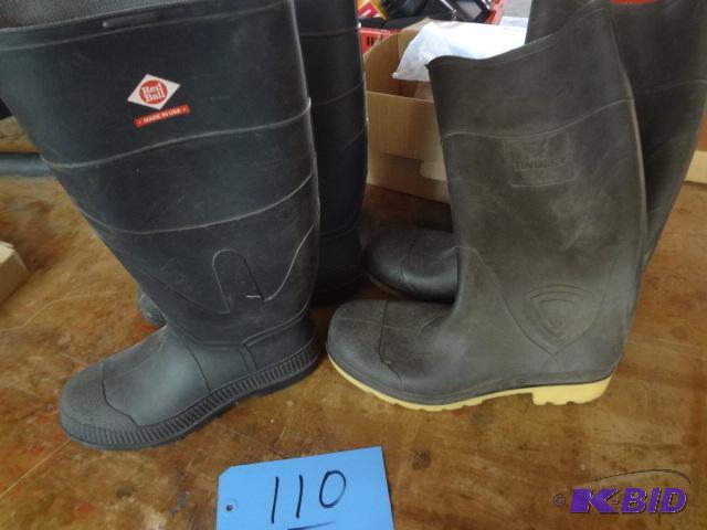 (2) Pairs Rubber Boots, sz10,7...