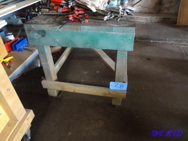 Steel Top Shop Table on wheels, sturdy, deliv...