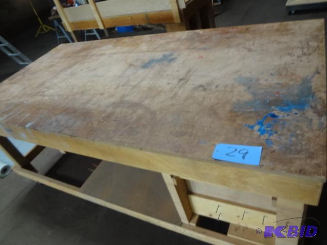 Large Shop Project Table, Floating Top, on wh...