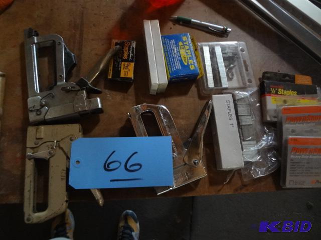 Lot of Staple guns, staples...