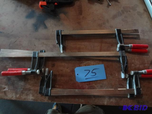 (6) F-clamps, 4-18, 2-24...