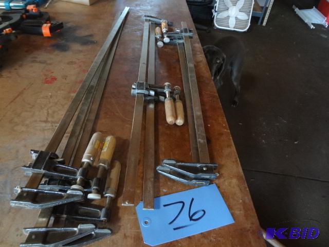 (7) F-Clamps, 3-36, 2-30, 2-24...
