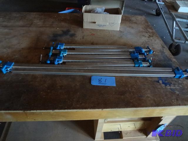(8) Aluminum Bar Clamps 2-24, 2-48...