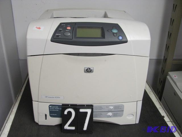 lot 27 image: HP laserjet 4250n printer. This unit has prin...