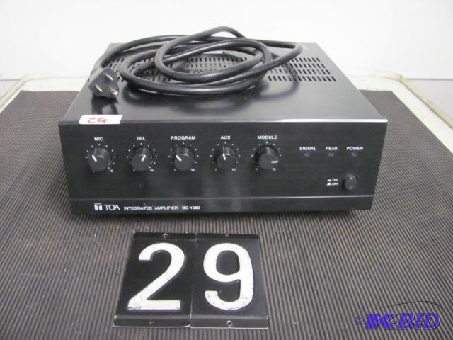 lot 29 image: TOA BG-1060 60 watt integrated amplifier. Thi...
