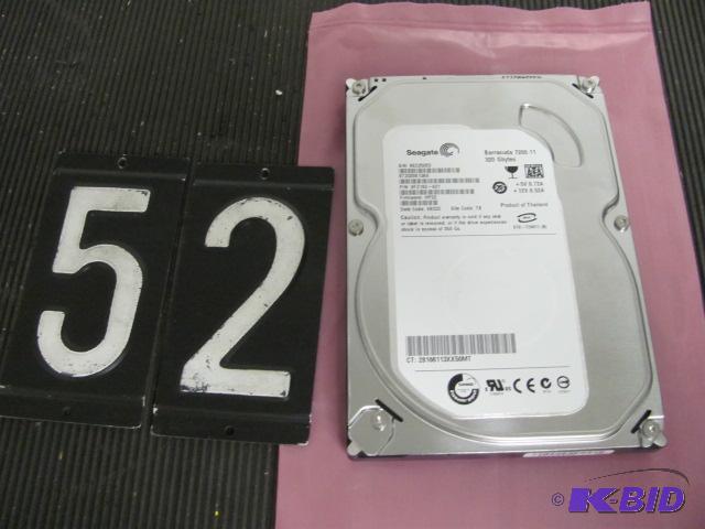 lot 52 image: Seagate 320G 3.5" SATA hard drive. Teste...