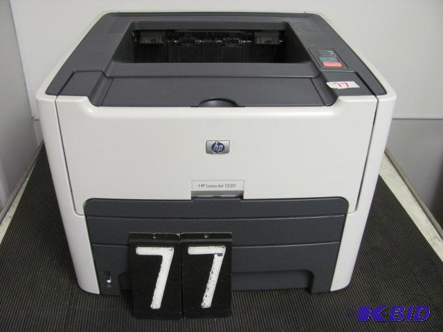 lot 77 image: HP laserjet 1320 printer. This unit has print...