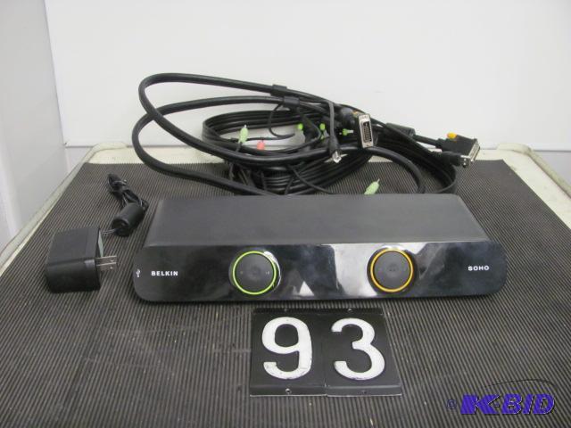lot 93 image: Belkin SOHO 2-port dual-head DVI KVM switch. ...
