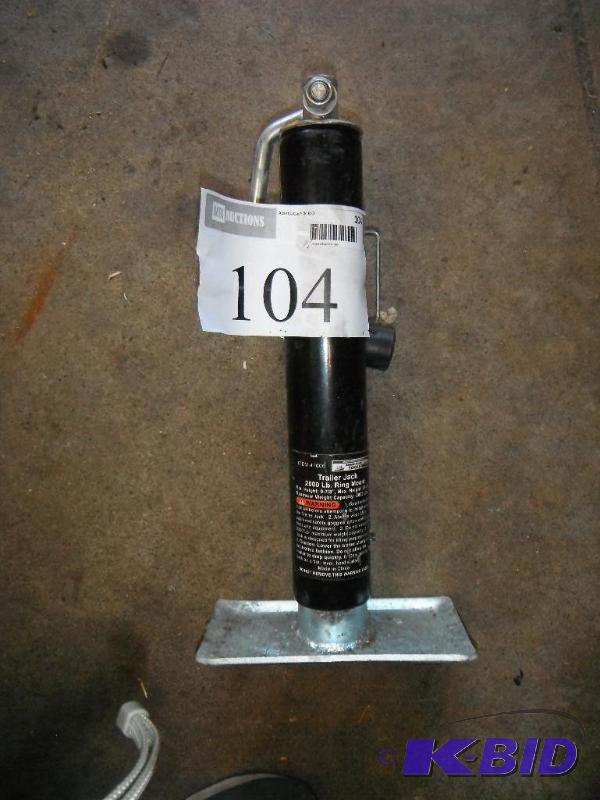 lot 104 image: Trailer Jack 2000 Lb. Ring Mount...