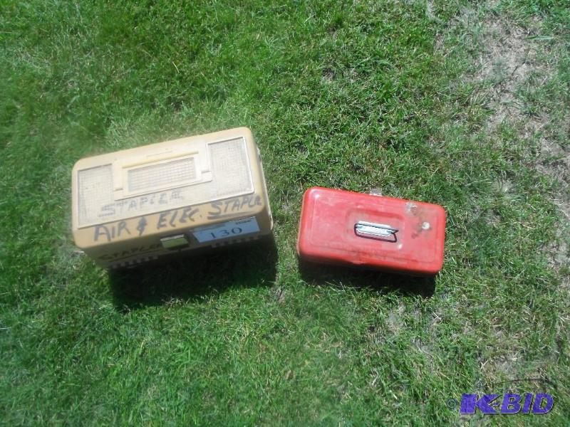 lot 130 image: Tool Boxes with Staple Gun and Staples...