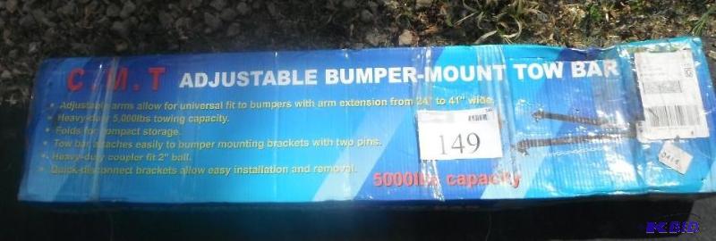 lot 149 image: C.M.T Adjustable Bumper-Mount Tow Bar 5000lbs...