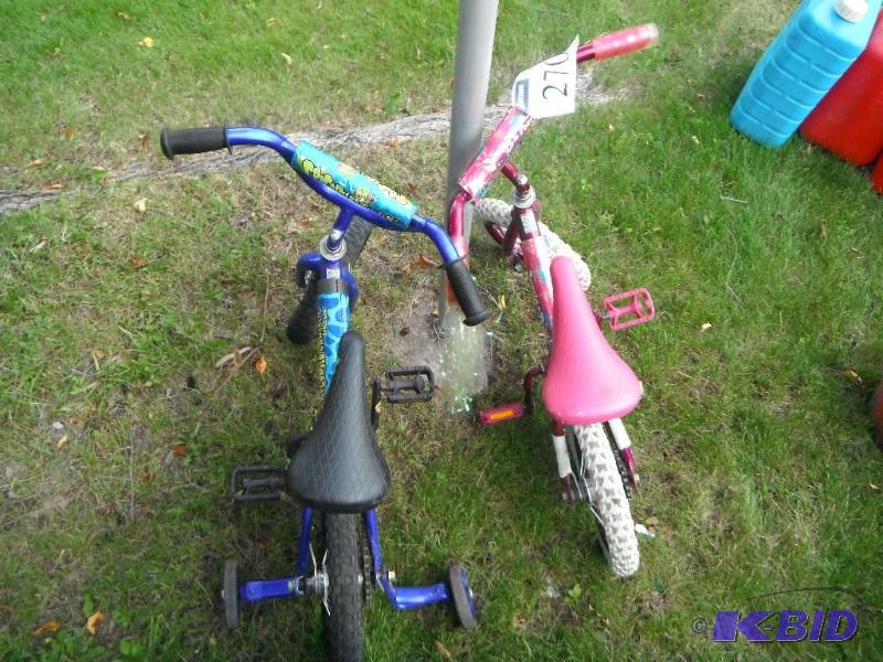 lot 270 image: 2 Kids Bikes One with Training Wheels...