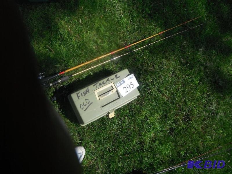lot 295 image: Tackle Box and 2 Fishing Rods and Reels...