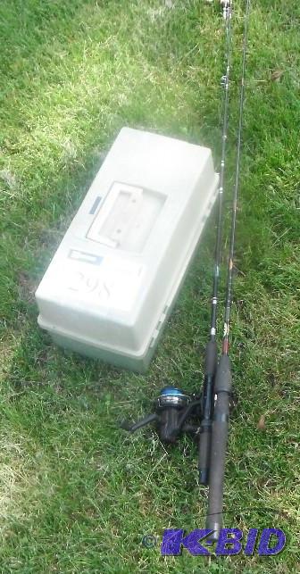 lot 298 image: Tackle Box and 2 Fishing Rods and Reels...