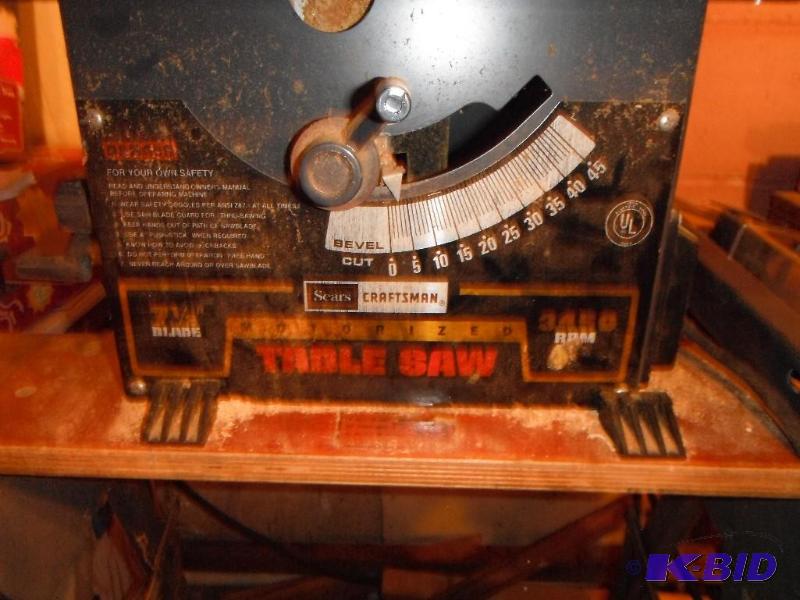lot 301 image: Craftsman Table Saw...
