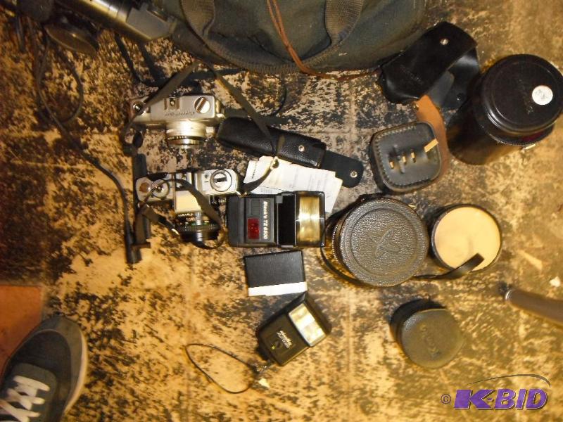 lot 349 image: an assortment of Camera accessories and Camer...