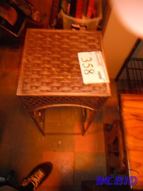 lot 358 image: 23&quotx15&quotx24" Wood Desk and 12&q...