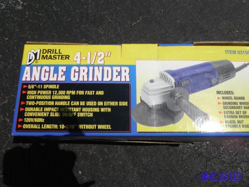 lot 54 image: Drill Master 4-12" Angle Grinder. ...