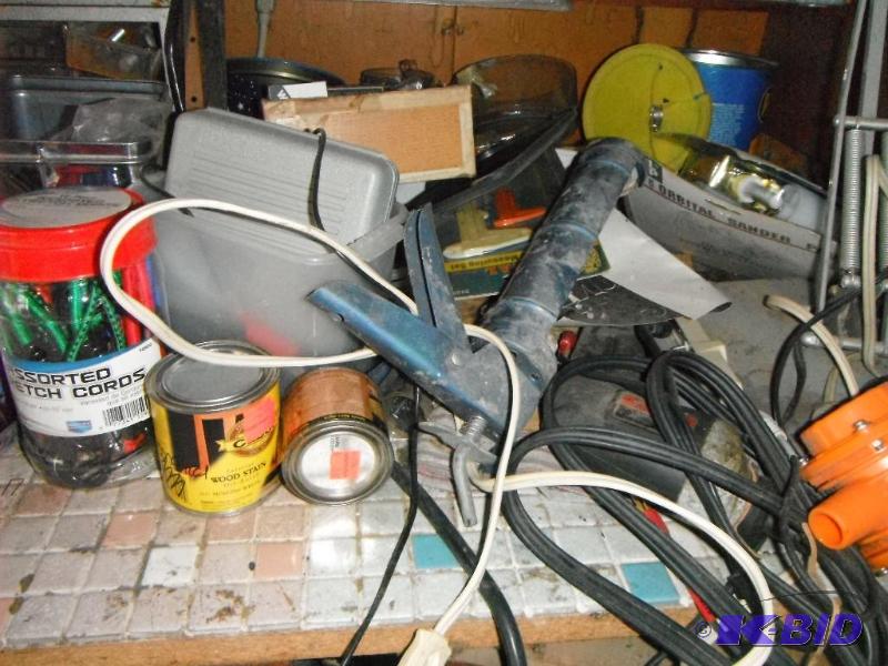 lot 89 image: Shelf Lot with various items including Caulk ...