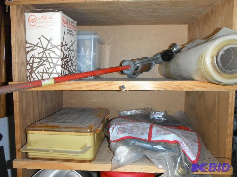lot 99 image: Shelf Lot with various items including variou...