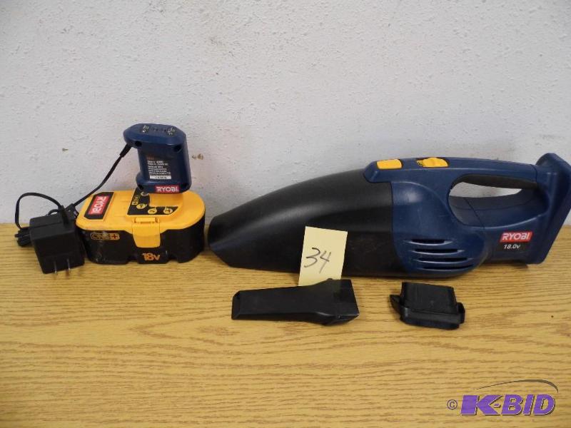 lot 34 image: Ryobi 18V Vac