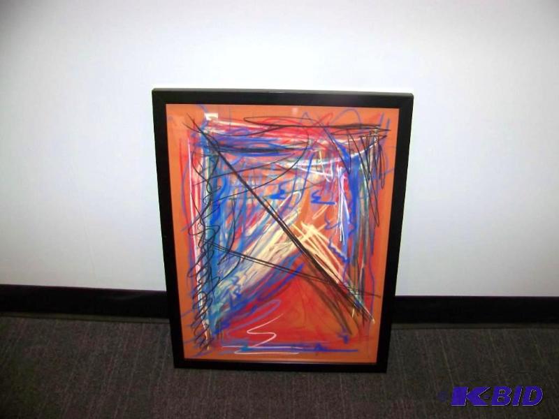 lot 12 image: Original Pastel in Frame