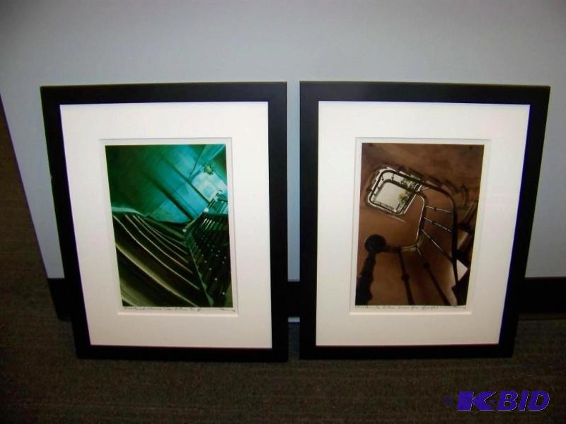 lot 17 image: (Set of 2) Framed Stairway Photos by Sanz