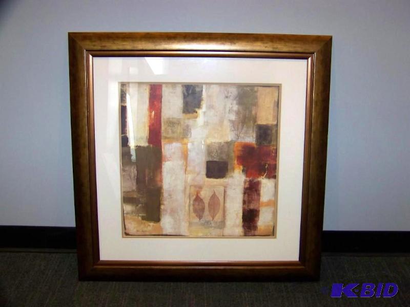 lot 6 image: Abstract Painting in Warm Tones by Jane Bellows