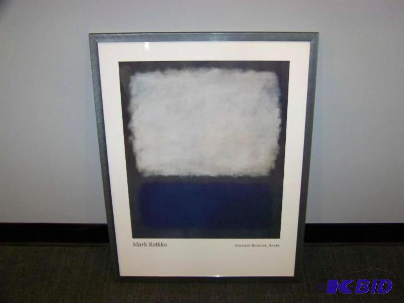 lot 8 image: Blue and Gray poster by Mark Rothko