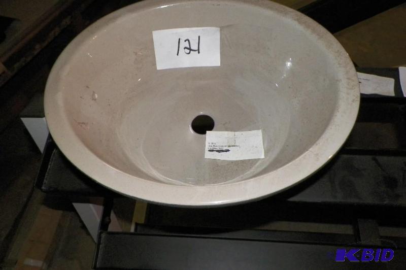 lot 121 image: Kohler K-2116 Iron Flute Underwater lav Sandbar Color 18 x 15