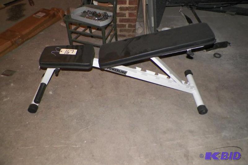 lot 167 image: Powerline Heavy Duty Incline & Decline Bench NEW