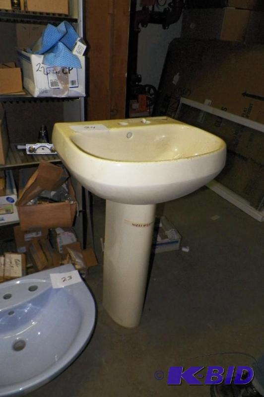 lot 24 image: Kohler Pedestal Sink