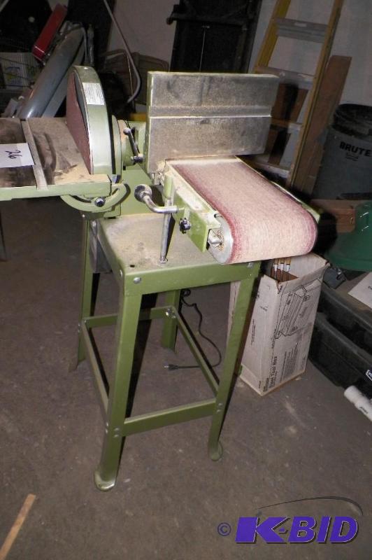 lot 26 image: Central Belt Sander and Disk Sander