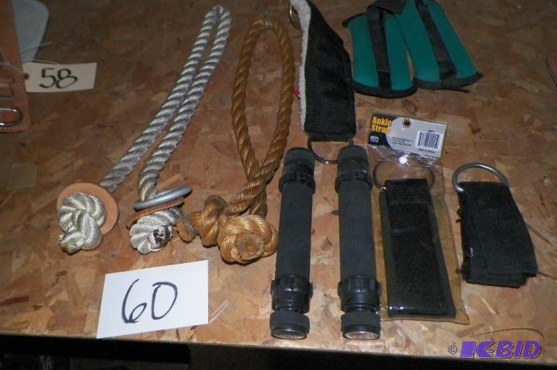 lot 60 image: Pull Down Ropes Smart Locks Ankle Straps and Weights
