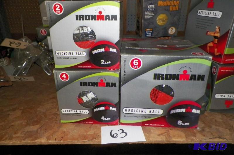lot 63 image: Iron Man 2,4, & 6lbs. Medicine Balls