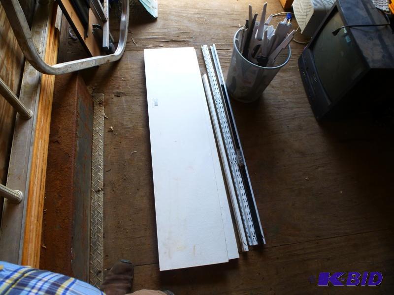 Storage shelving 4 long shelves with bracke...