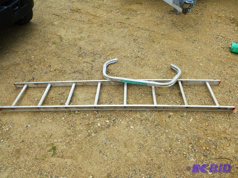 Aluminum Ladder 8 long with wall bracket....