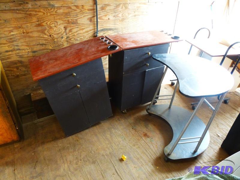 Salon cabinets Base cabinets with Manicure t...