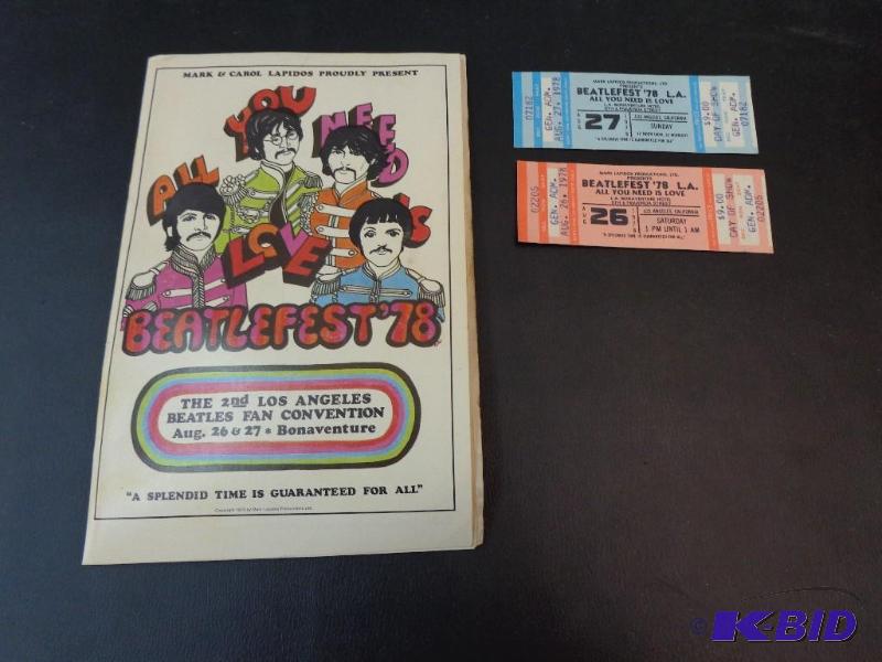 2 Beatles Fest Tickets and Beatles Fest Pamph...