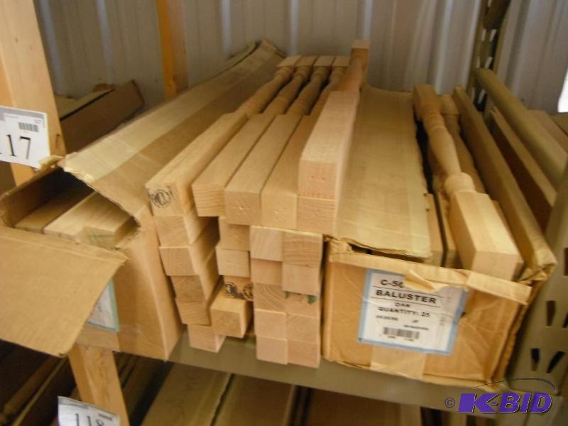 Lot of Oak Balusters - (65) Total but in Thre...
