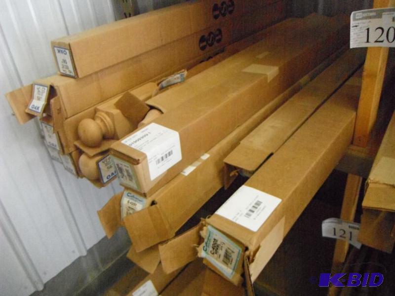 56&quot Oak Newel 1 Piece, C4272 Oak Newel 5...
