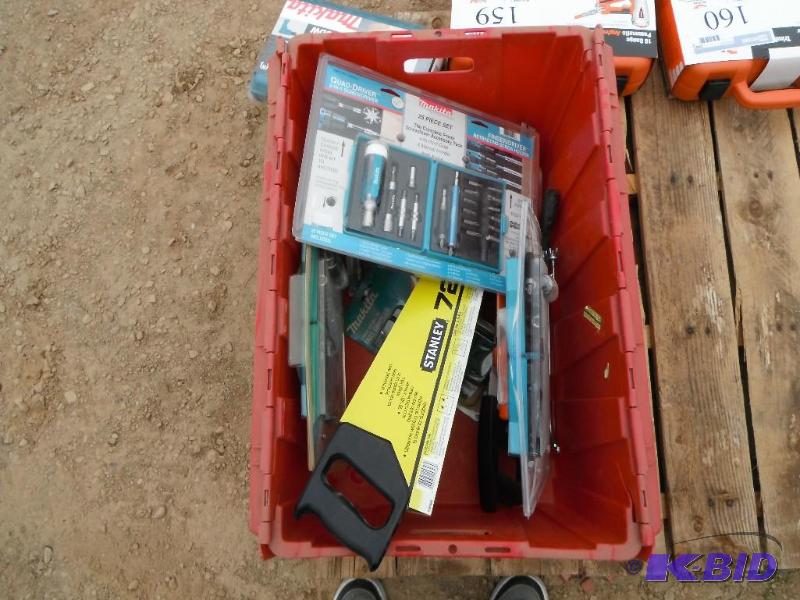 An assortment of items including a Makita 25 ...