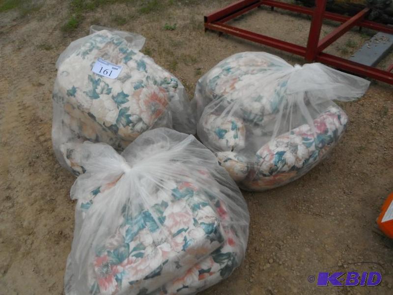 3 Bags of floral pillows...