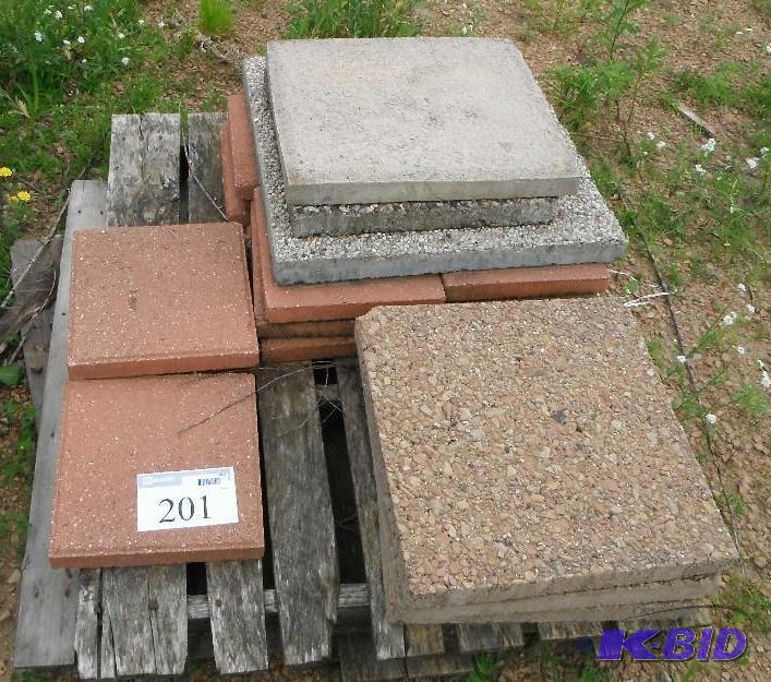 An assortment of various patio tiles...