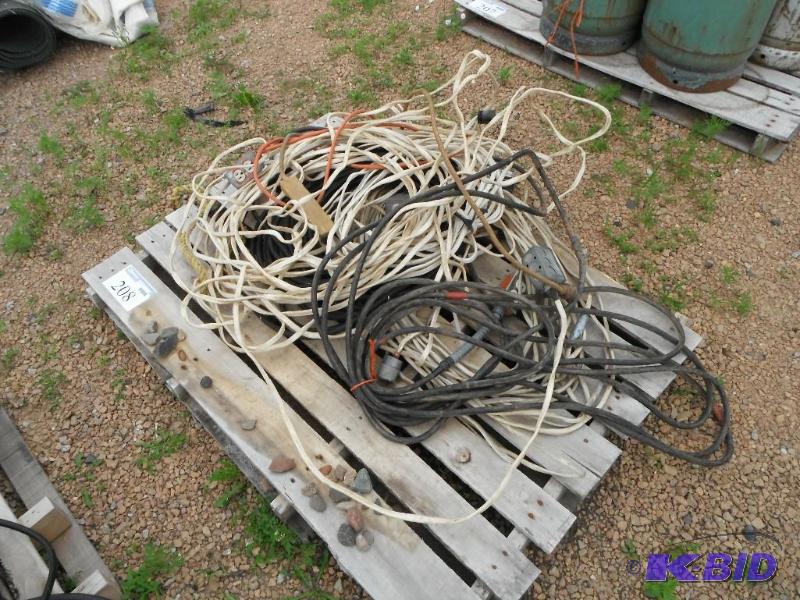 An assortment of various extension cords...