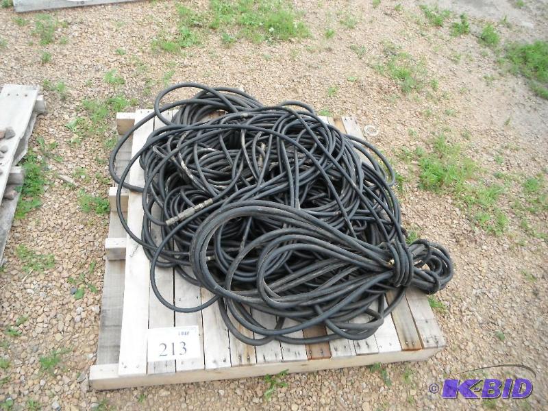 An assortment of various air hoses...