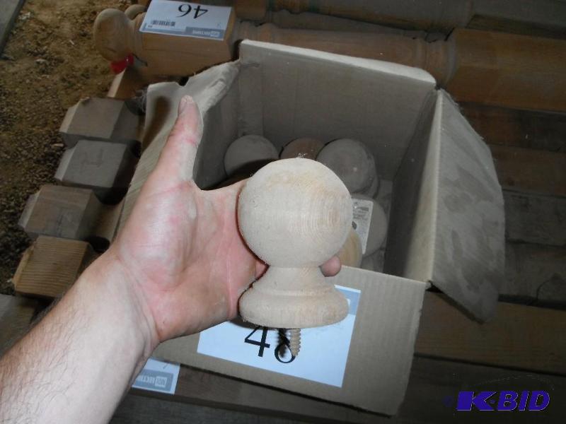 8 Wooden Round Ball Tops...