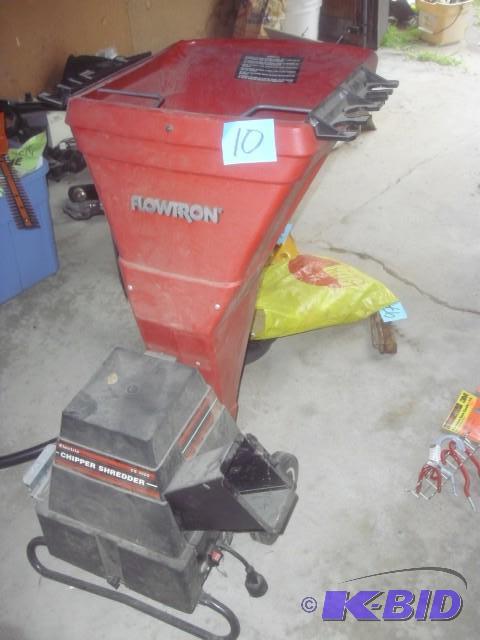 FLOWTRON, 5 H.P. 12 Amp, Electric Chipper, Sh...